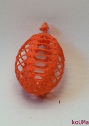 Háčkované vajíčko oranžové 1
